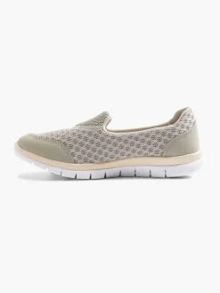 Ladies Grey Slip On Casual Trainers