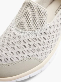 Ladies Grey Slip On Casual Trainers