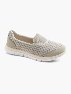 Ladies Grey Slip On Casual Trainers