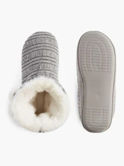 Ladies Grey Slipper Boot