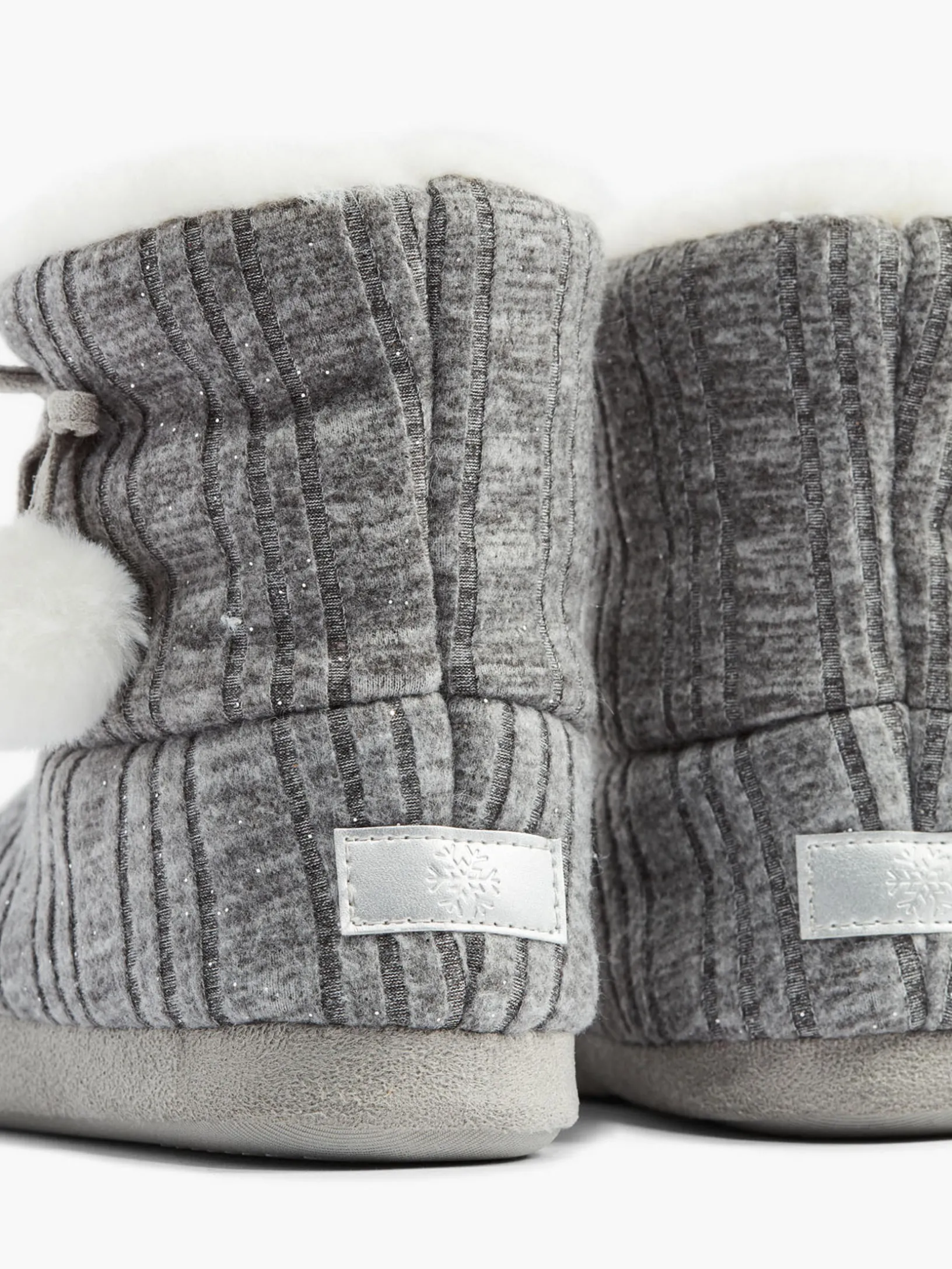 Ladies Grey Slipper Boot