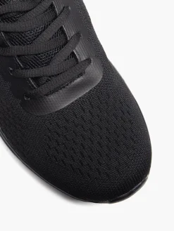 Ladies Lace Up Black Trainers