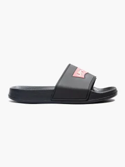 Ladies Levi Black Slides