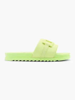 Ladies Lime Green Slides