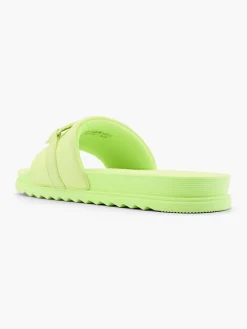 Ladies Lime Green Slides