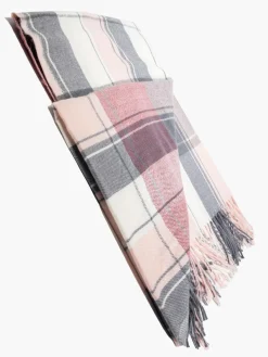 Ladies Pink Check Scarf