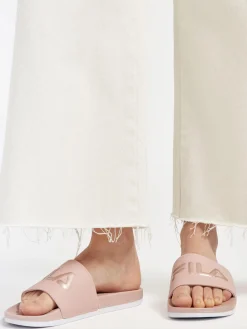 Ladies Pink Fila Slides
