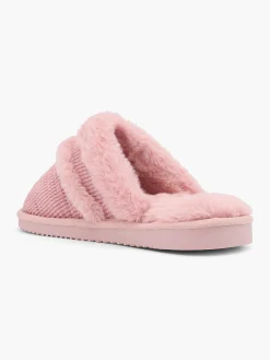 Ladies Pink Mule Slippers