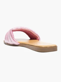 Ladies Pink Sparkle Sandals