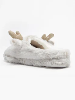 Ladies Reindeer Slippers