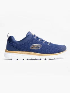 Ladies Skechers Blue Slip On Trainers