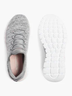 Ladies Skechers Grey/ Pink Slip-on Shoes