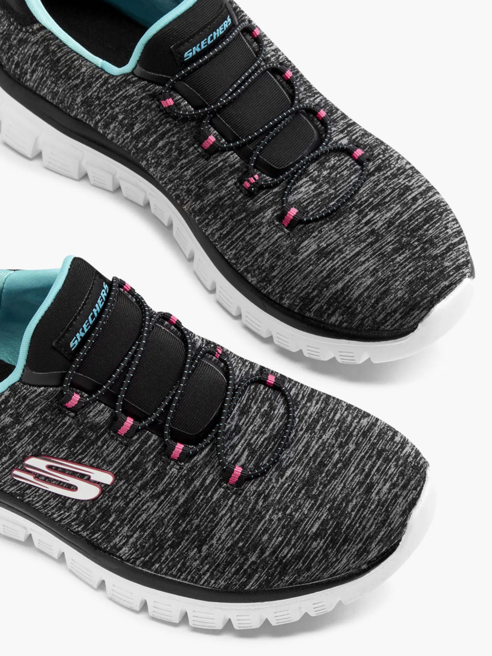 Ladies Skechers Grey Slip-on Trainers