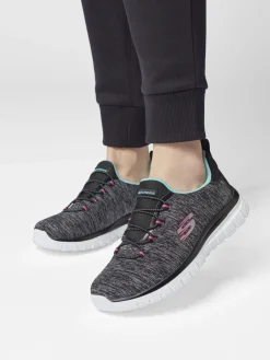 Ladies Skechers Grey Slip-on Trainers