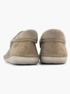 Ladies Taupe Full Slipper