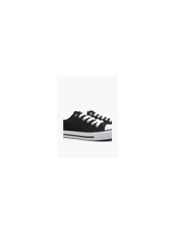 Ladies VTY Black Casual Canvas Trainers