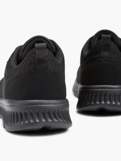 Ladies VTY Black Lace-up Trainers