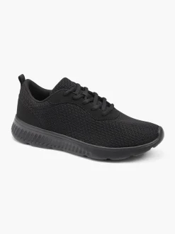 Ladies VTY Black Lace-up Trainers