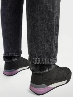 Ladies Warm Lined Hi Top Black Trainers