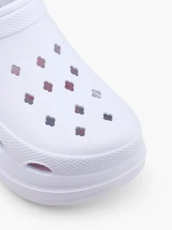 Ladies White Platform Clogs