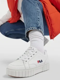 Ladies White Platform Sole Fila Trainer