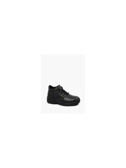 Landrover Black Leather Lace-up Safety Boot