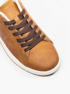 Levi Medium Brown Smart Lace-up Trainer