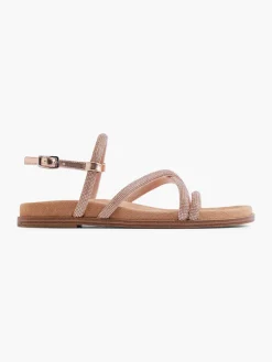 Light Beige Diamante Strapped Sandal