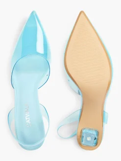 Light Blue Perspex Slingback Heel