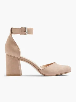 Light Pink Block Heel with Ankle Strap