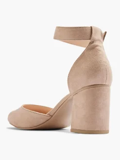 Light Pink Block Heel with Ankle Strap