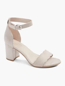 Light Pink Scalloped Edge Block Heel