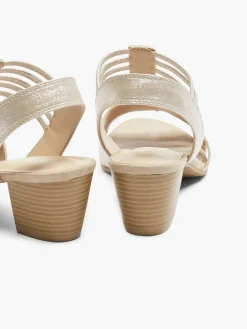 Light Rose Gold Heeled Sandals