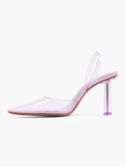 Lilac Perspex Slingback Heel