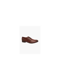 Mens AM Shoe Brown Leather Formal Lace-up Shoes