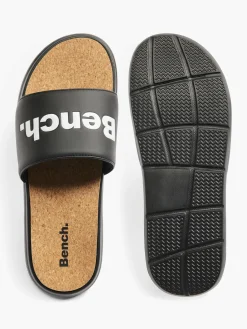 Mens Bench Black Slides