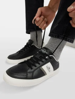 Mens Black/White Casual Trainers