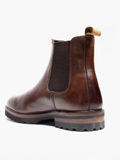 Mens Brown Leather Chelsea Boot