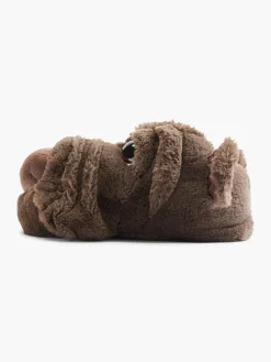 Mens Casa Mia Brown Novelty Dog Slippers