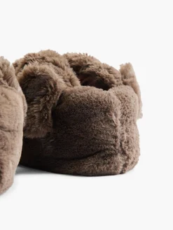 Mens Casa Mia Brown Novelty Dog Slippers