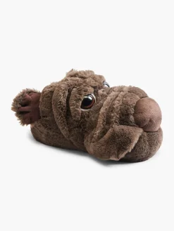 Mens Casa Mia Brown Novelty Dog Slippers