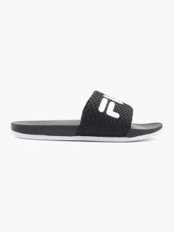 Mens Fila Black Slides
