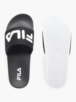Mens Fila Black Slides