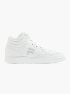 Men's Fila White/Grey Court Mid Trainers