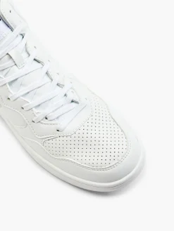 Men's Fila White/Grey Court Mid Trainers