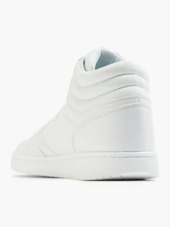 Men's Fila White/Grey Court Mid Trainers