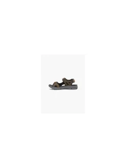 Mens Hush Puppies Castro Brown Triple Strap Sandals