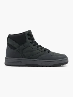 Men's Lace Up Hi Tops Trainers Black
