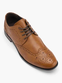 Mens Lace Up Tan Brogue Formals
