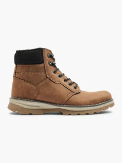 Mens Landrover Tan Causal Lace-up Boots